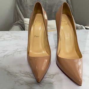 Christian Louboutin Pigalle 120 Patent Nude 37
